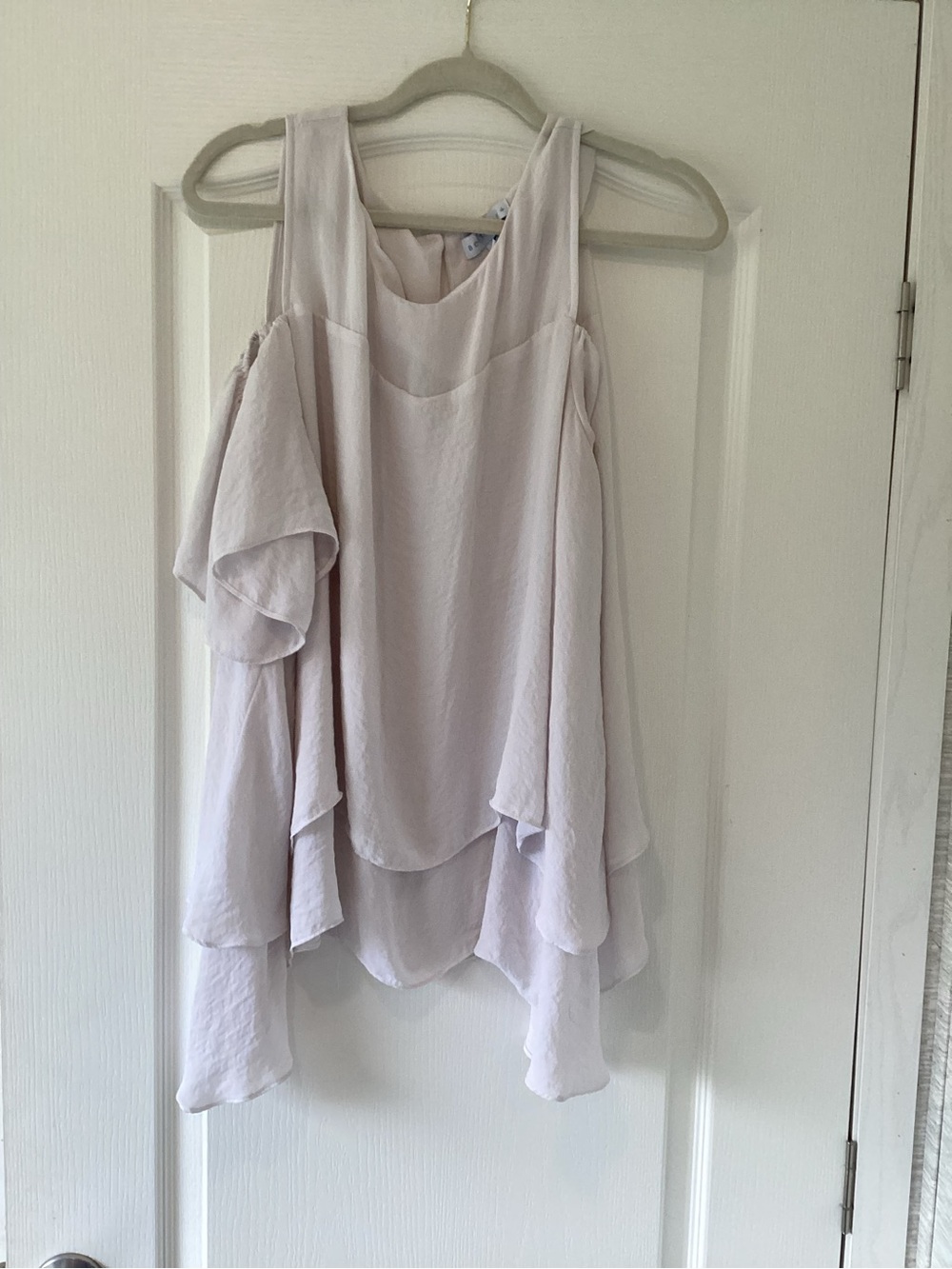 Boutique plus Women's Cold-Shoulder Layered Blouse 0X EUC